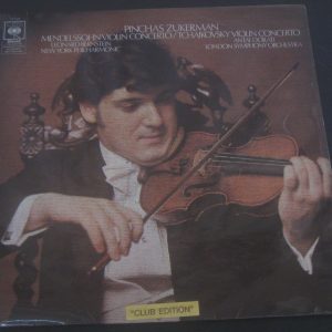 Tchaikovsky / Mendelssohn / Zukerman ‎– Violin Concertos BERNSTEIN DORATI CBS LP