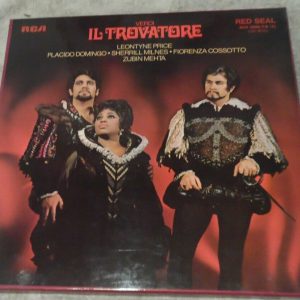 Verdi – Il Travatore Price / Domingo /  Mehta  RCA SER 5586/7/8   3 lp Box EX