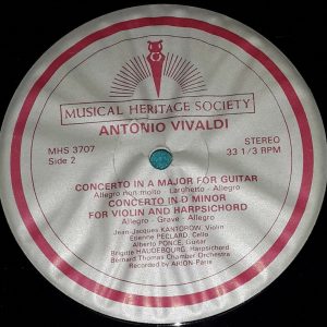 Vivaldi – Four Concertos For Miscellaneous Instruments ‎MHS 3707 LP