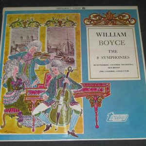 William Boyce 8 Symphonies  Faerber Turnabout Vox TV 4133 lp 1968  EX