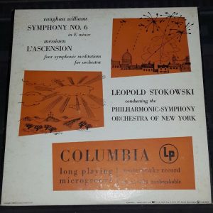 Williams Symphony 6  Messiaen L’Ascension Stokowski Columbia Blue ML 4214 LP