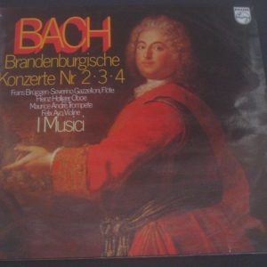 BACH  BRANDENBURG CONCERTOS NO. 2 3 4 I MUSICI Philips ? 6833082 LP EX