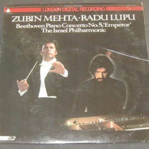 BEETHOVEN Concerto No. 5 Lupu / Mehta London FFrr Digital LDR 10005 lp