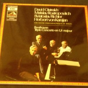 BEETHOVEN TRIPLE CONCERTO Oistrakh Rostropovich Richter HMV EMI C 069-02042 LP