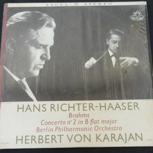 BRAHMS CONCERTO NO. 2  RICHTER-HAASER  KARAJAN ANGEL S 35796 LP EX