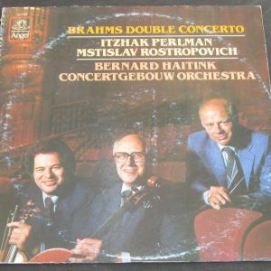 BRAHMS Double Concerto Perlman Rostropovich Haitink Angel SZ 37680 lp