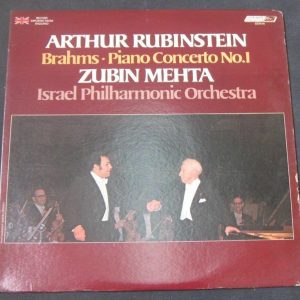 BRAHMS Piano Concerto No.1 Rubinstein / Mehta London FFrr CS 7018 lp EX