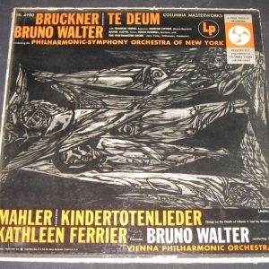 BRUCKNER – TE DEUM / MAHLER . BRUNO WALTER , Ferrier – COLUMBIA 6 EYE lp