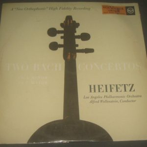Bach Concertos In A / E Wallenstein / Heifetz RCA LM 1818 LP ED1 EX