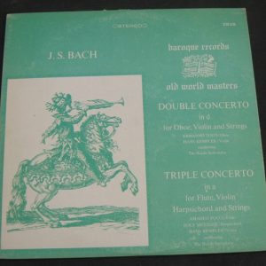 Bach Double / Triple Concerto  Kempler , Pucci , Tosti . Baroque Records lp