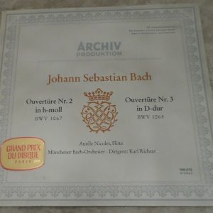 Bach Overtures No. 2 & 3 Richter Nicolet , Flute Archiv 198 272 lp EX