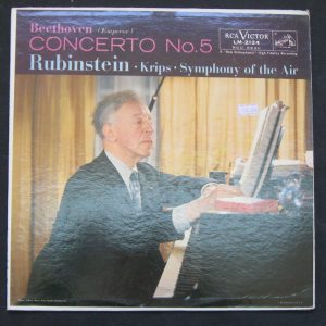 Beethoven Concerto No. 5 Emperor Rubinstein , Krips . RCA LM 2124 lp