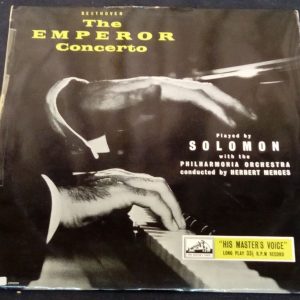 Beethoven  Concerto No 5 Emperor Solomon Menges  HMV ALP 1300 R/D LP
