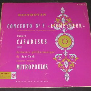 Beethoven Concerto No 5 GASADESUS Mitropoulos Philips A 01215 L Minigroove lp