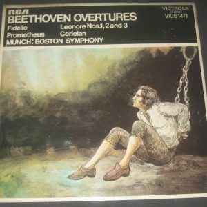 Beethoven Overtures Boston Symphony Orchestra Charles Munch RCA VICS 1471 UK LP