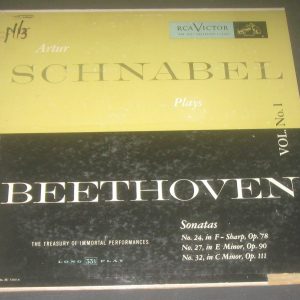 Beethoven Piano Sonatas Schnabel  RCA LCT 1109 USA 50’s LP