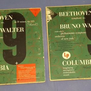 Beethoven Symphony No. 9 Brahms Song Destiny Bruno Walter Columbia Blue LP ED1