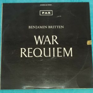 Benjamin Britten ‎- War Requiem Fischer-Dieskau  PAX IST 596/7 2 LP ED1 EX