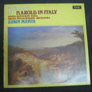 Berlioz – Harold in Italy . Benyamini viola IPO Zubin Mehta PAX lp ISRAEL ED1