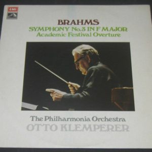 Brahms Symphony No. 3 . KLEMPERER HMV EMI ASD 2707 lp EX
