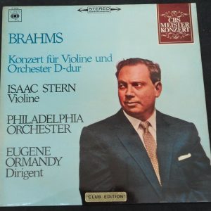 Brahms ‎- Violin Concerto  Ormandy Isaac Stern CBS ‎ S 61325 lp ex