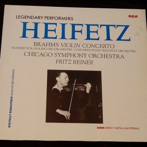Brahms Violin Concerto Reiner Heifetz RCA GL84909 LP EX