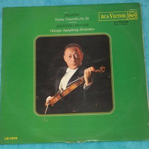 Brahms – Violin Concerto Reiner Heifetz RCA LM-1903 1st Pressing LP ED1