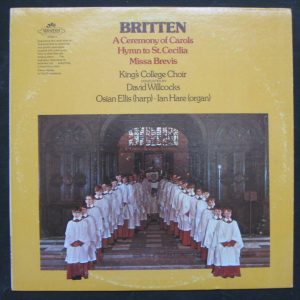 Britten A Ceremony of Carols Missa Brevis .  Ellis , Hare .  Seraphim Decca lp
