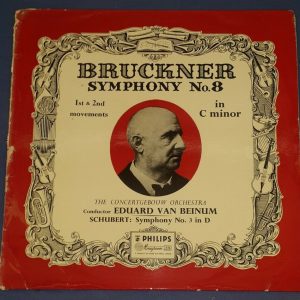 Bruckner No.8 / Schubert No.3 / Van Beinum / Philips Minigroove ABL 3086/7 2 LP