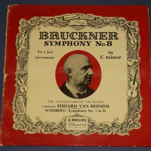 Bruckner No.8 / Schubert No.3 / Van Beinum / Philips Minigroove ABL 3086/7 2 LP