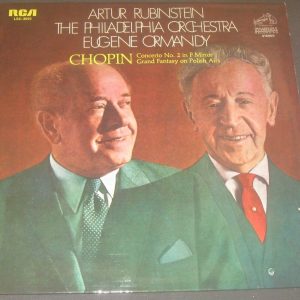 Chopin Concerto No. 2 Grand Fantasy Rubinstein Piano Ormandy RCA LSC 3055 LP EX