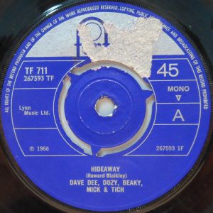 Dave Dee, Dozy, Beaky, Mick & Tich – Hideaway / Here’s A Heart 1966 UK popsike