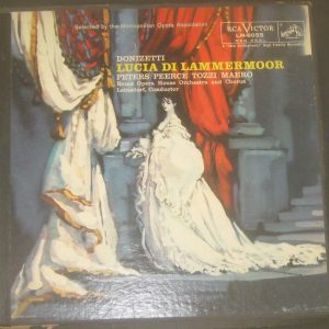 Donizetti ‎- Lucia Di Lammermoor Leinsdorf RCA  LM 6055 2 LP Box USA 50’s