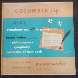 Dvorak – Symphony No.4 Bruno Walter Columbia 6 Eye ML 4119 lp