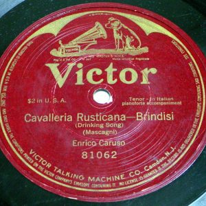 ENRICO CARUSO  – Cavalleria Rusticana – Brindisi Drinking Song 78 RPM VICTOR