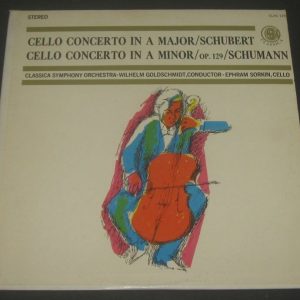 EPHRAM SORKIN / GOLDSCHMIDT – Schubert Schumann cello concertos Classica lp RARE