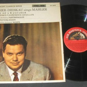 Fischer Dieskau – Sings Mahler . Furtwangler / Kempe . HMV EMI XLP 30044 lp