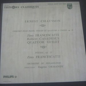 Francescatti Casadesus Guilet – Chausson piano violin string Concerto PHILIPS LP