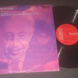 Grieg Piano Concerto Rachmaninoff Rhapsody Rubinstein Wallenstein Reiner RCA LP