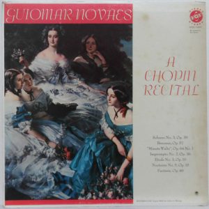 Guiomar Novaes – A Chopin Recital LP VOX STPL 57810 Scherzo No. 3 Berceuse