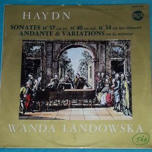 Haydn – Landowska ‎– Sonatas Andante & Variations RCA 630.542 LP