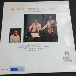 Heifetz Piatigorsky Concerts Beethoven Haydn Rozsa RCA LSC-2770 ED1 lp ex