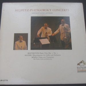 Heifetz Piatigorsky Lateiner Beethoven Haydn Rozsa RCA LM 2770 LP 1964