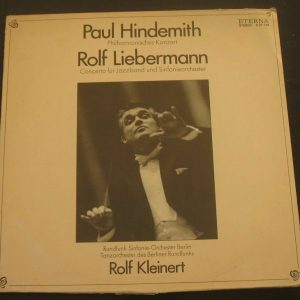 Hindemith / Liebermann Rolf Kleinert Eterna 827186 lp EX