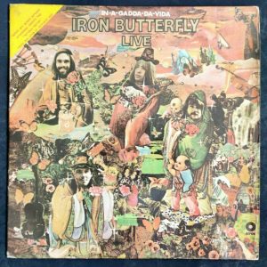 Iron Butterfly – Live LP In-A-Gadda-Da-Vida 1970 Israel Pressing Hebrew titles