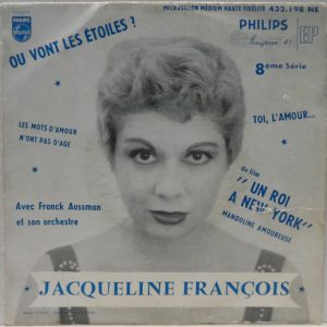 Jacqueline Francois – Un Roi a New York 7″ EP French OST Philips 432.198 NE