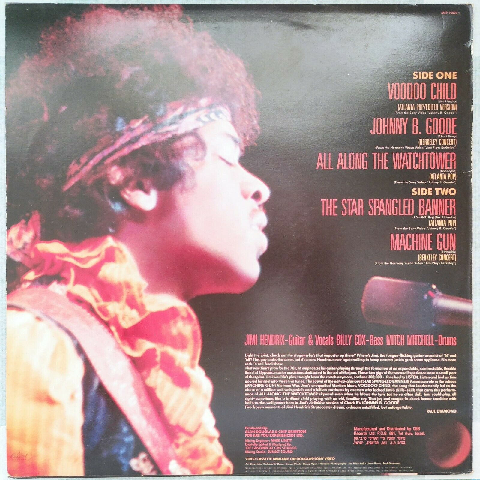 Jimi Hendrix Johnny B. Goode An Original Video Soundtrack Mini LP