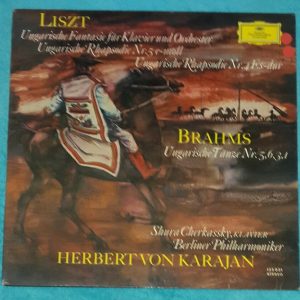 Liszt Hungarian Fantasy Brahms Hungarian Dances Cherkassky Karajan DGG LP EX