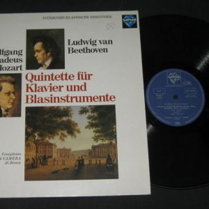 MOZART & BEETHOVEN QUINTETTE FOR PIANO AND WIND Chamber Music of Rome SAPHIR lp