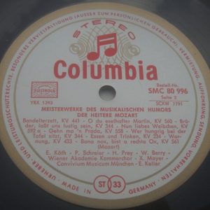 MOZART Der heitere KOTH SCHREIER PREY MAYER  Columbia SMC 80996 ED1 LP EX